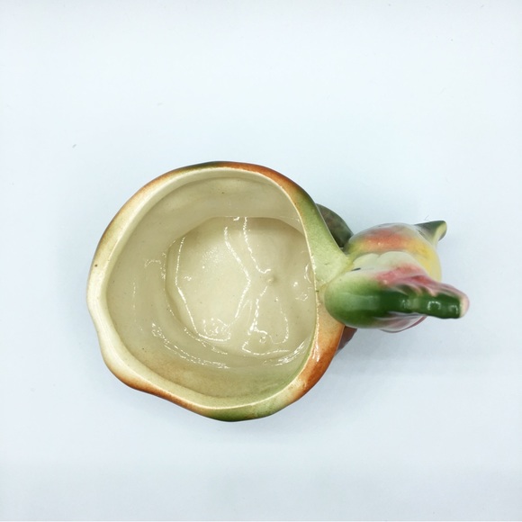 Vintage Parrot/Bird on a Tree Stump Ceramic Planter Vase - Picture 8 of 10